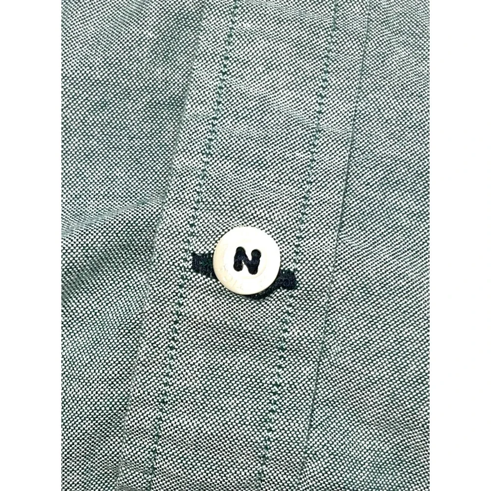 Nautica Men's Shirt Size XL Classic Fit Stretch‎ Classic Blue Button Down
